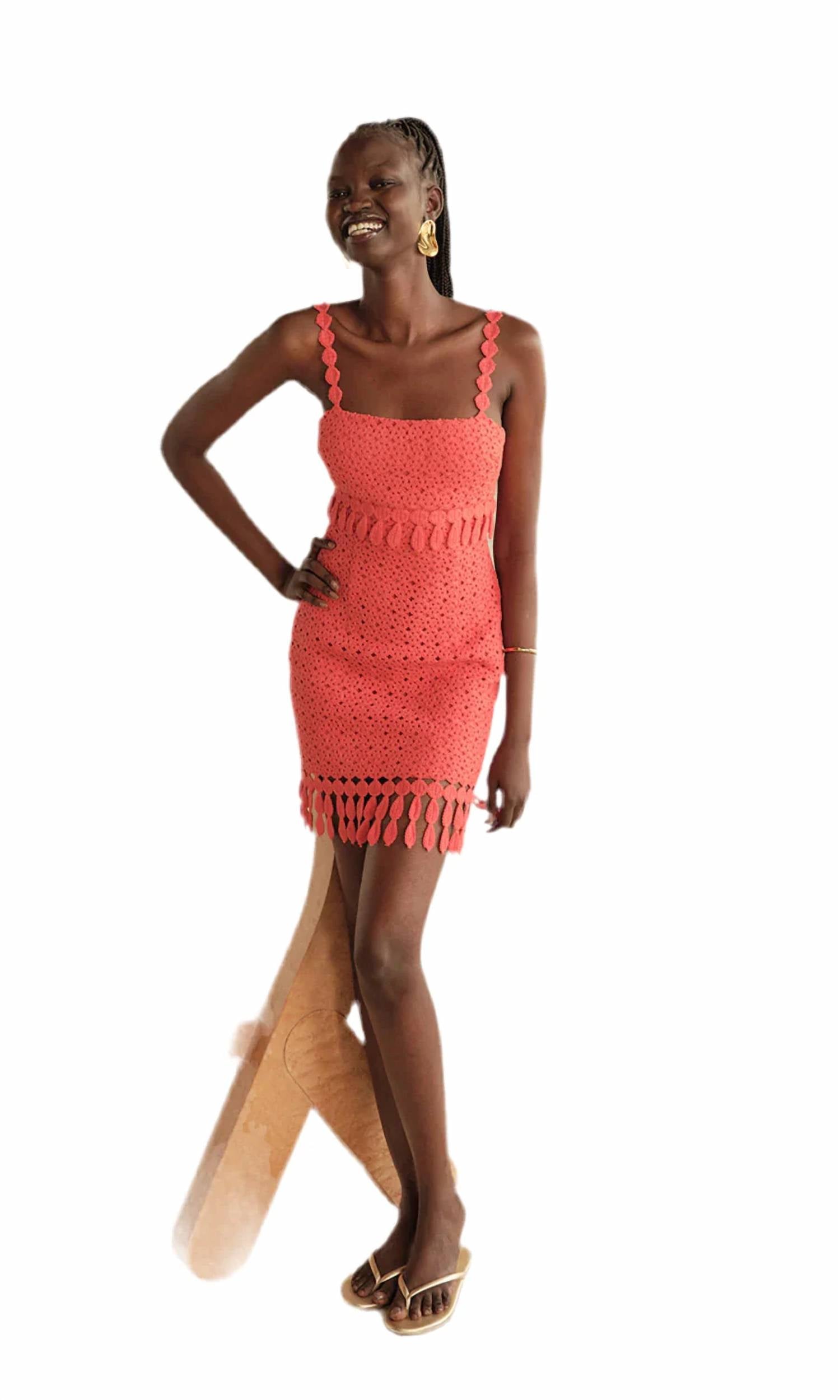 Saylor - Caitriona Fringe Mini Dress