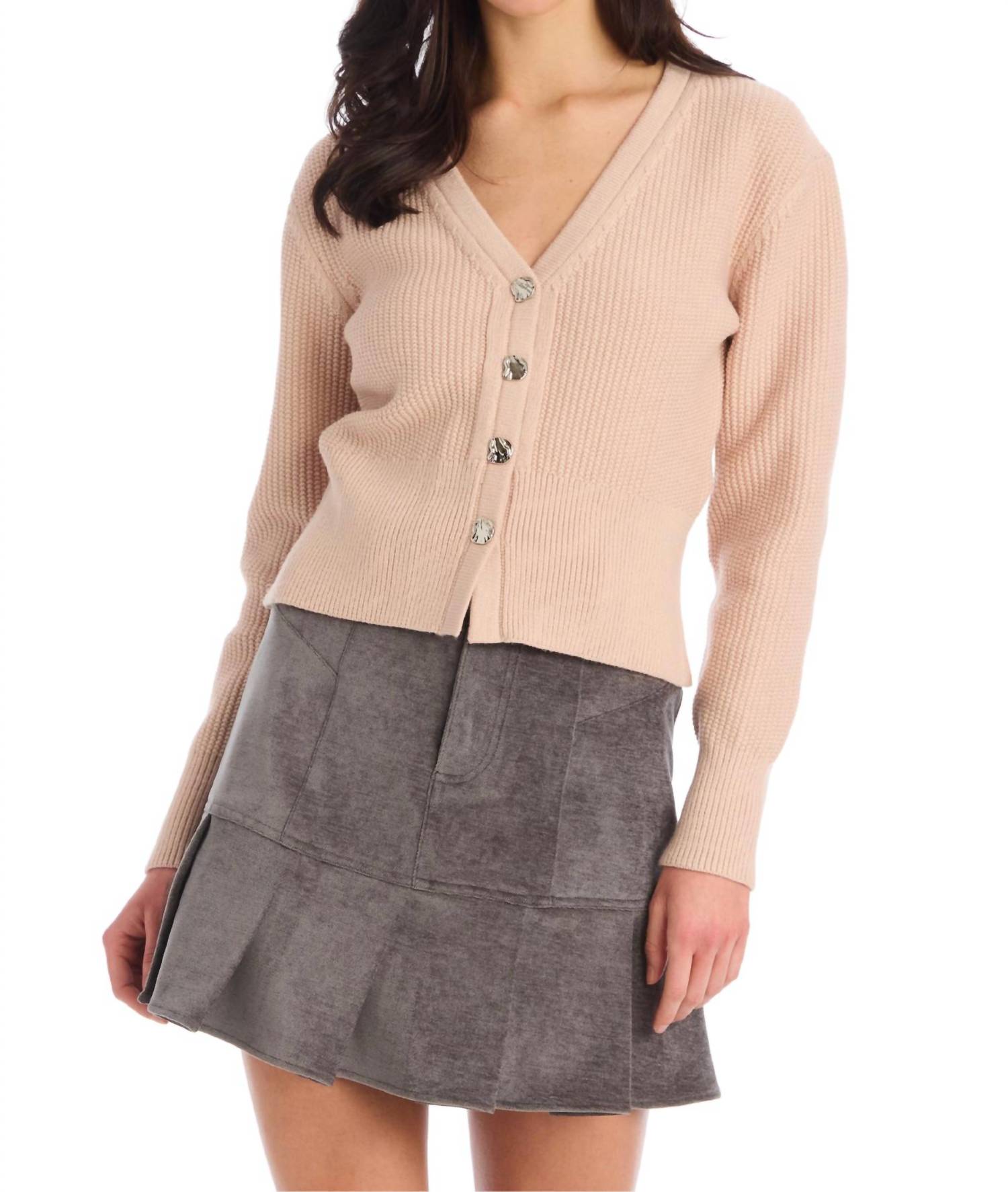 ALLISON NEW YORK Maddix Mini Skirt in charcoal - women's skirt