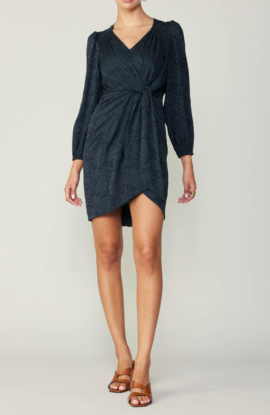 V-neck Smocked Shoulder Dress