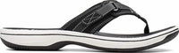 Clarks Women's Breeze Sea Slipper in black synthetic - women's shoe - detail view