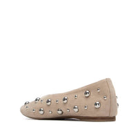 Xti Women's Microfiber Shoes in taupe - women's flats - detail view