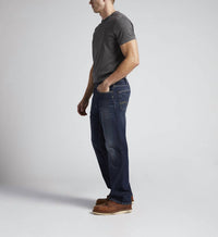 Silver Jeans Co Craig Jean in dark wash - men's jeans - detail view