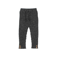 Búho Girls' Fine Knit Leggings in antracite - kids' leggings
