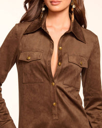 Ramy Brook - Maria Faux Suede Mini Dress
