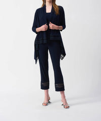 Joseph Ribkoff - Lace Trim Cropped Pants