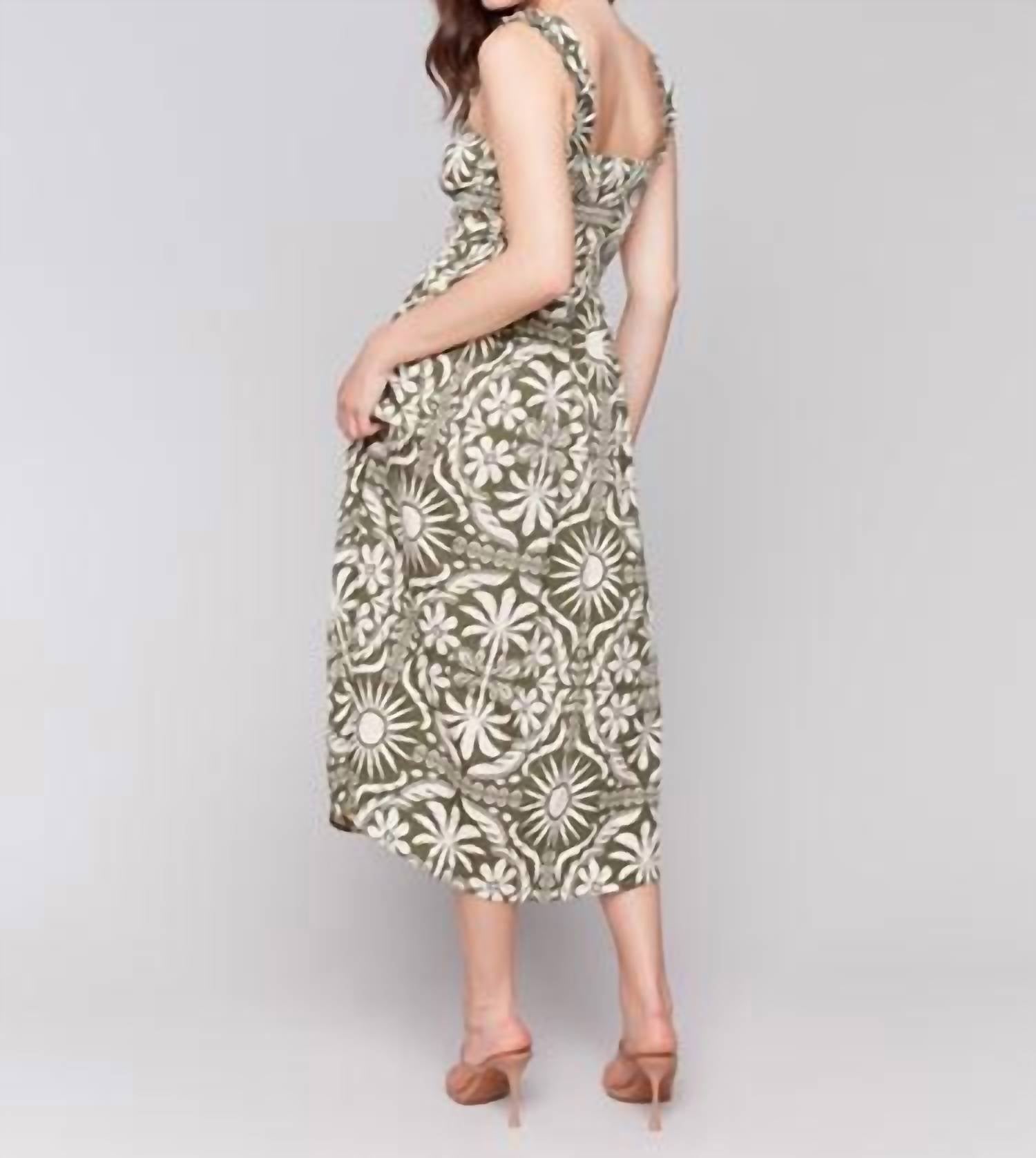 Charlie B - Shirring Detail Midi Dress