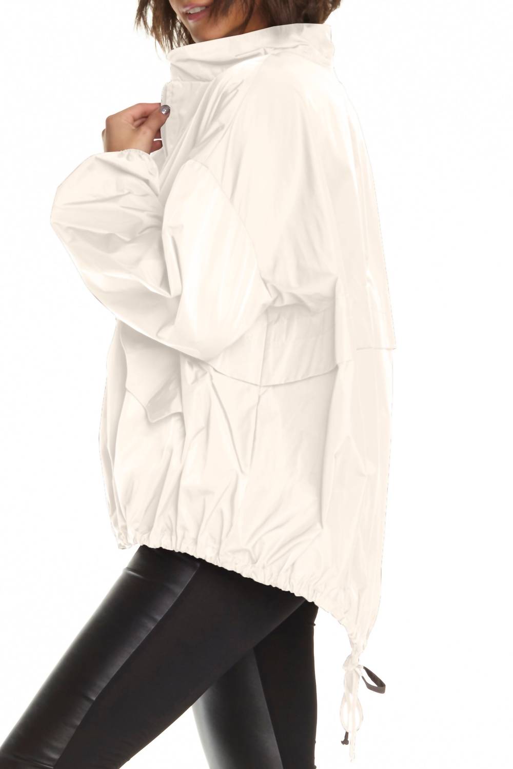 Planet By Lauren G. - Nylon Chic Bomber Jacket