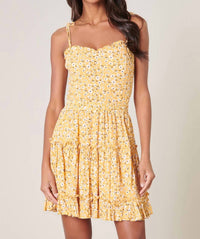Sugarlips - Doreen Daisy Tie Strap Smocked Back Top