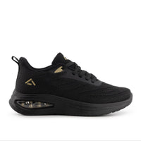 Andrea Women’s Casual Athletic Sneakers With Cushioned Sole in black - women's sneaker - detail view