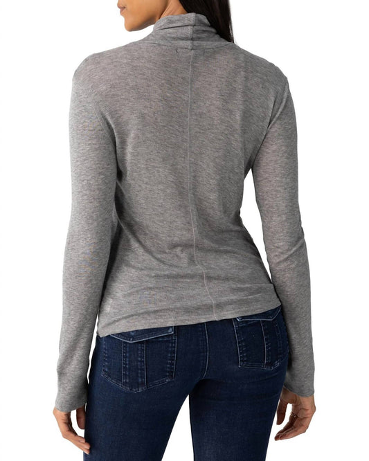 Sanctuary - Exposed Seams Mock Neck Tee