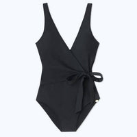 Summersalt Women's Perfect Wrap One Piece Swimsuit in black - women's swimwear