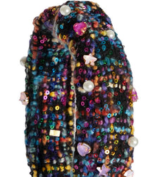 Bari Lynn - Women's Knot Jewelled Hearts And Stars Tweed Headband