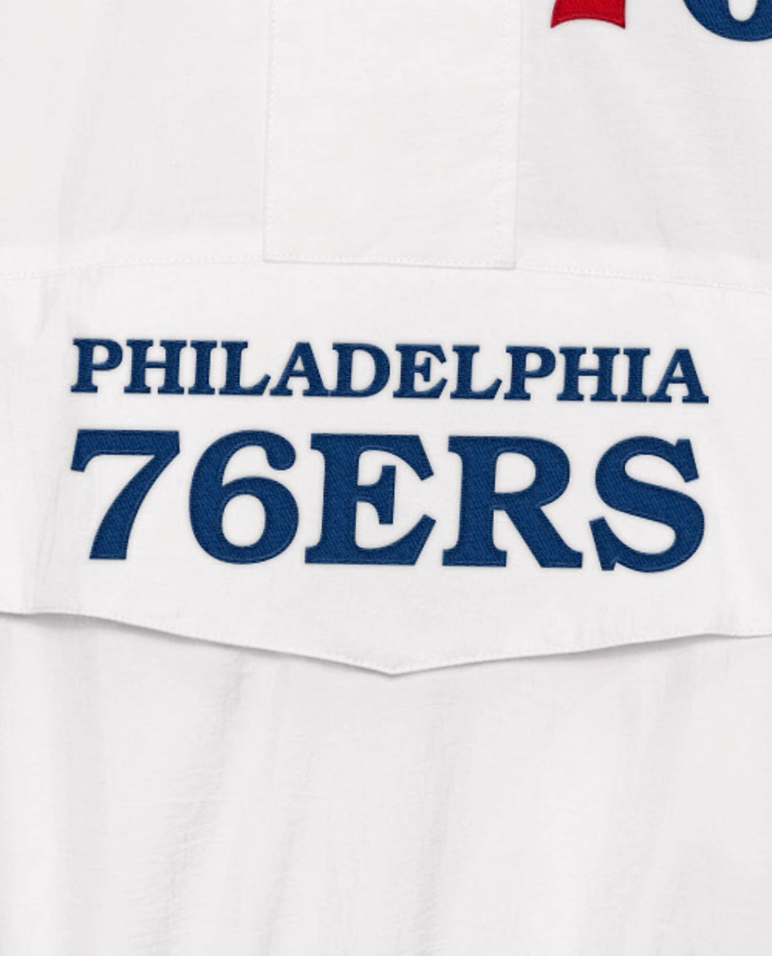 Starter - Men's Philadelphia 76ers Home Team Half-zip Jacket