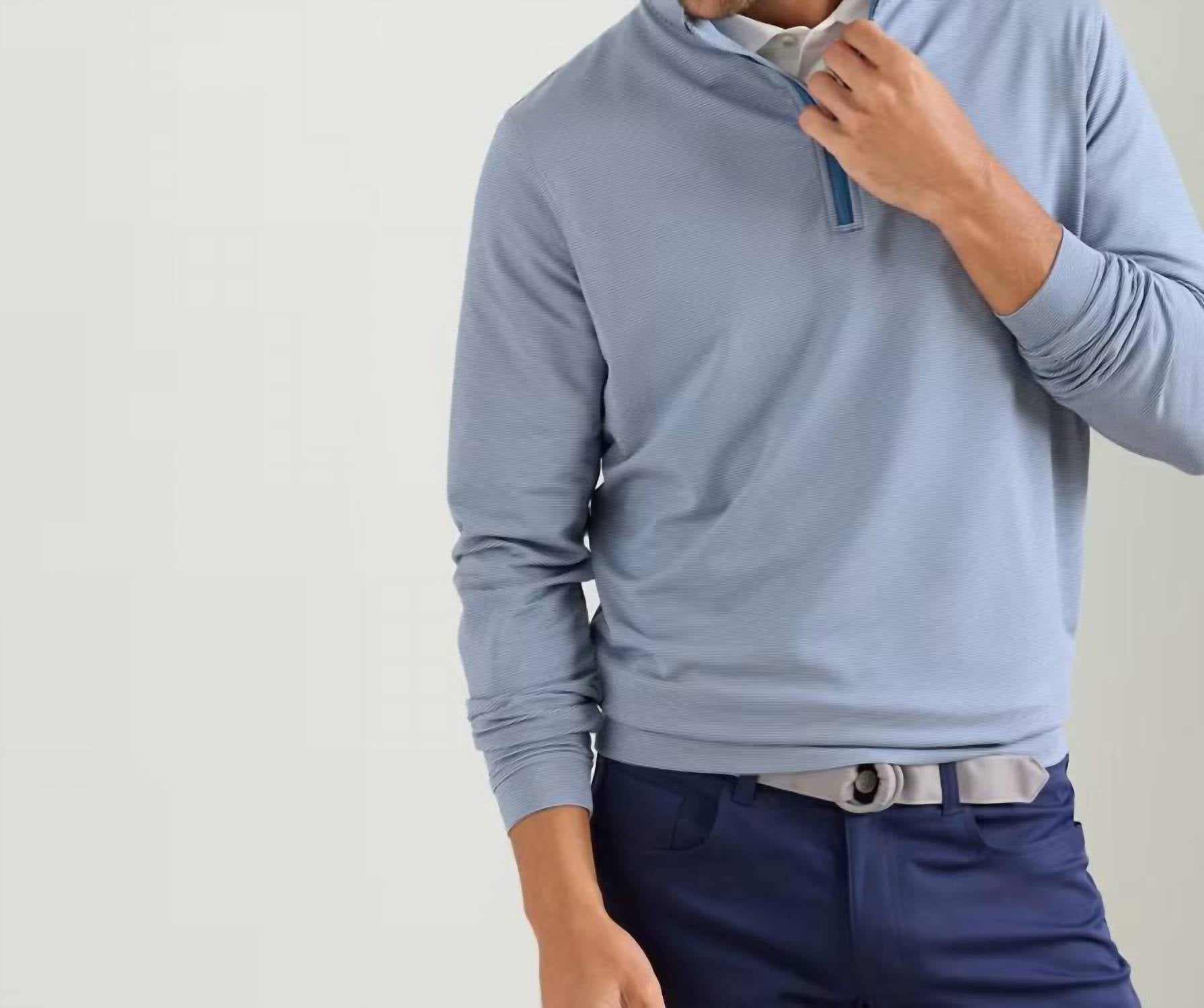 Peter Millar - Perth Sugar Stripe Performance Quarter-zip Sweater