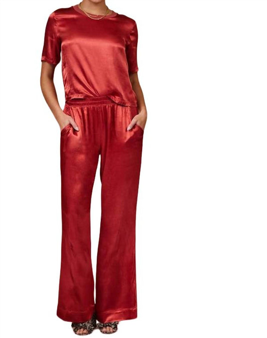 SUTTON WIDE LEG SILKY PANT