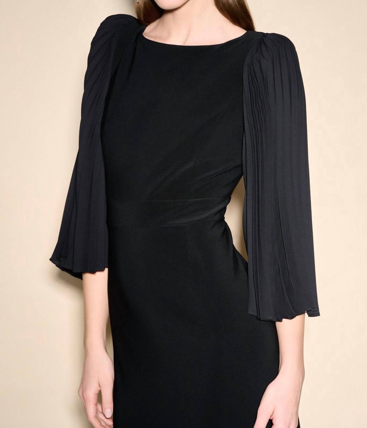 Joseph Ribkoff - Pleated Sleeve Sheath Dress