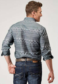 Roper - Men's West Made Snap Western River Aztec Shirt