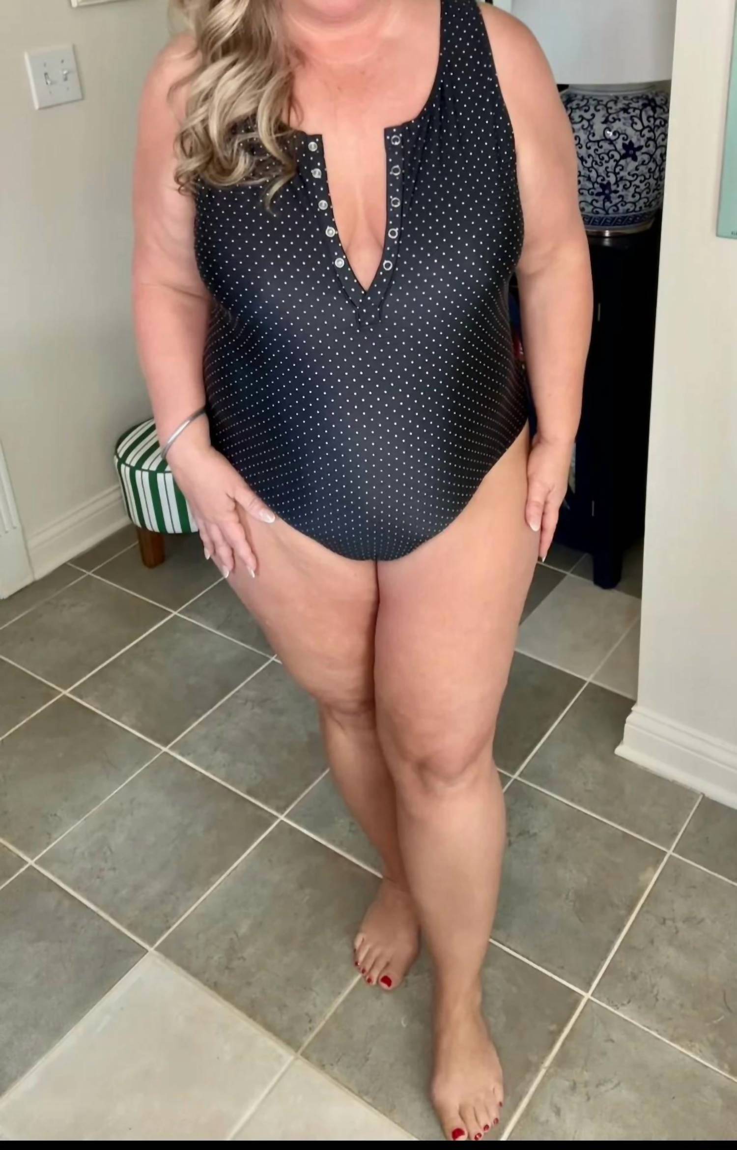 Davi & Dani - Women's Dot One Piece Swimsuit