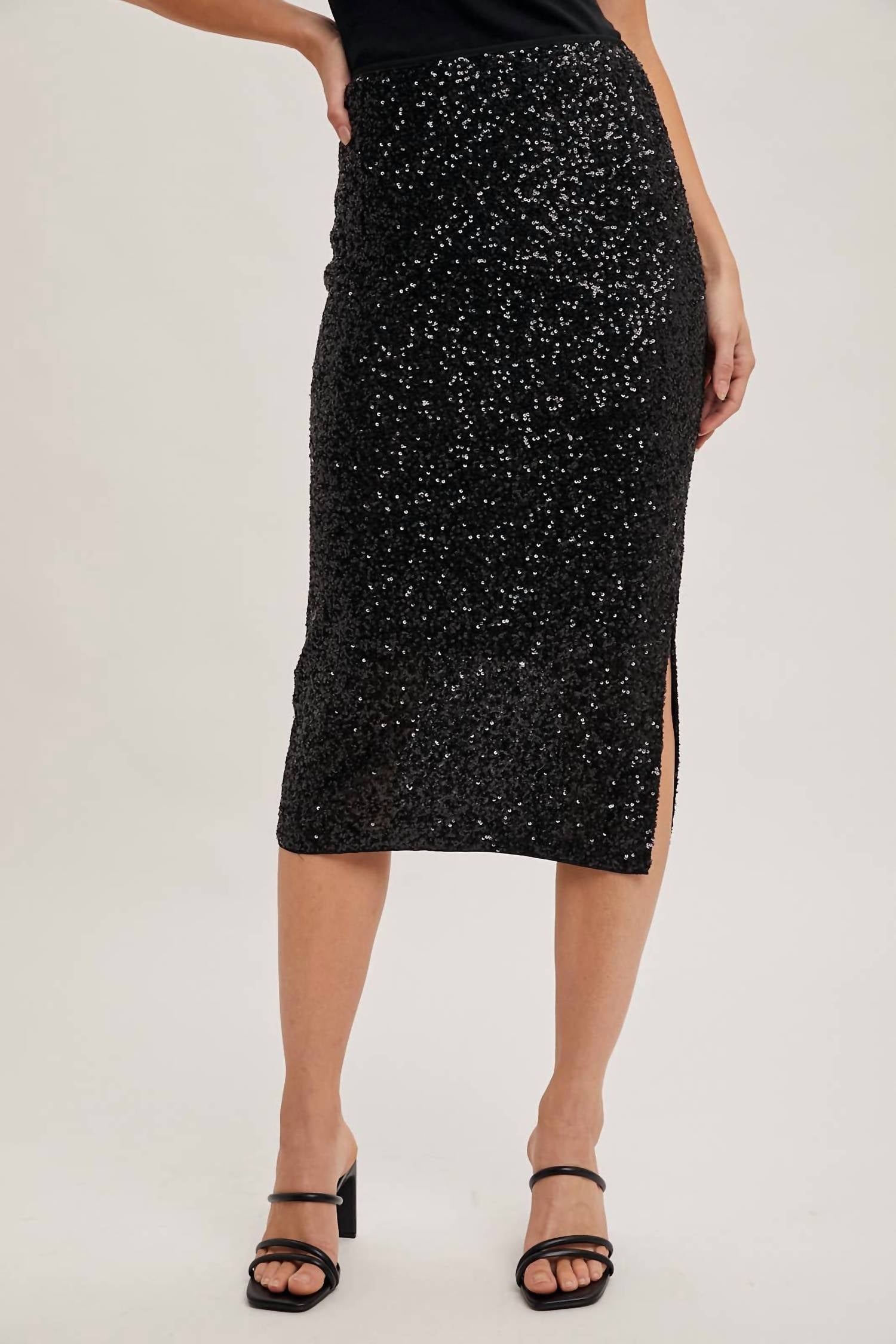 Bluivy - Sequin Midi Skirt