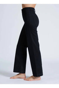 ASKK NY Sailor Wide Leg Pants in black resin - women's pants - alternate view