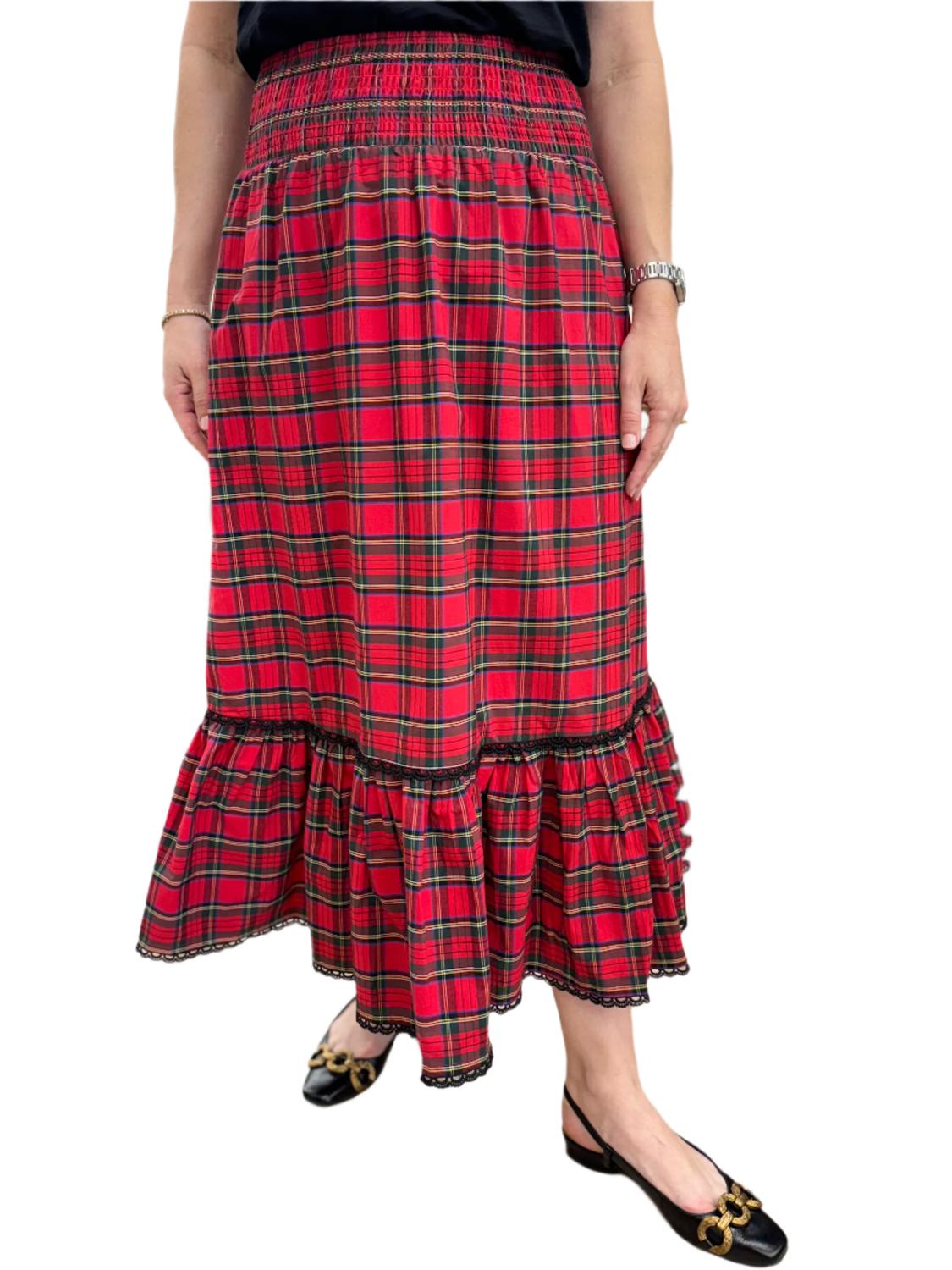 Sail To Sable - Smocked Waist Midi Skirt