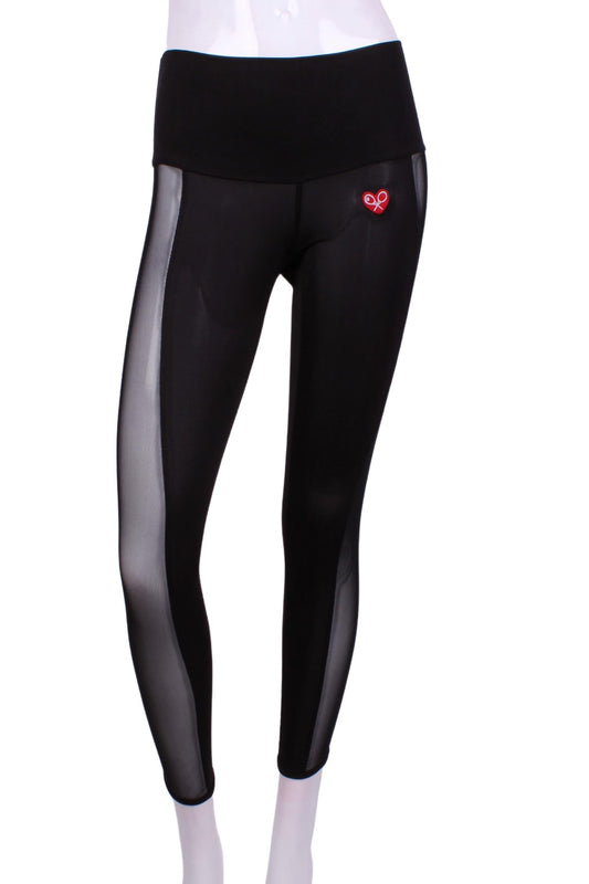 Love Love Tennis - Women's Mesh Leg Lengthening Leggings