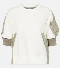Sacai - Nylon Twill X Sponge Sweat Pullover