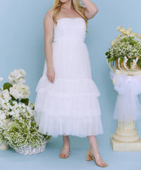 Luxxel - Tulle Tiered Midi Dress