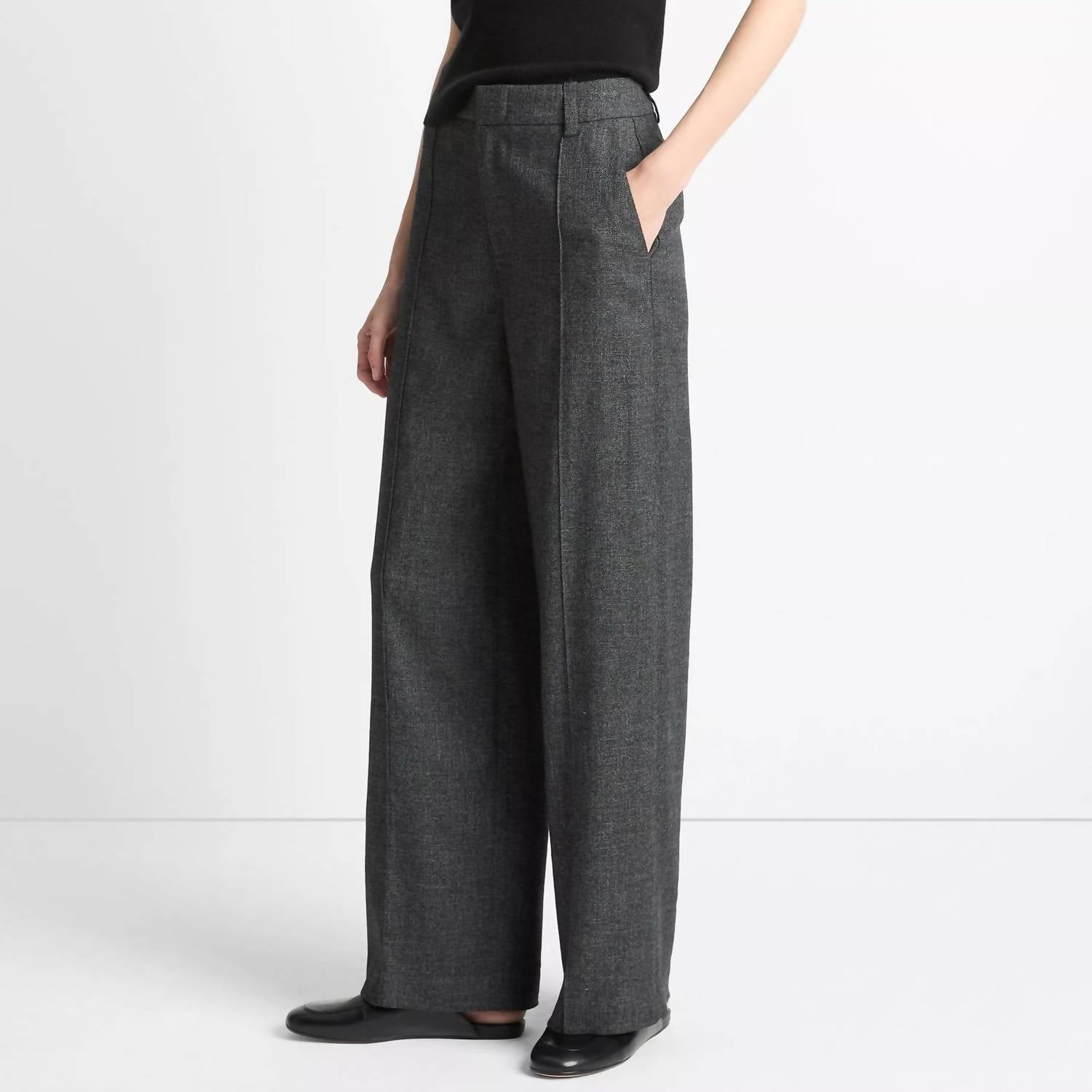 Vince - Pintuck Wide Leg Pant
