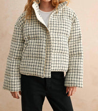 Miou Muse - Tweed Puff Jacket