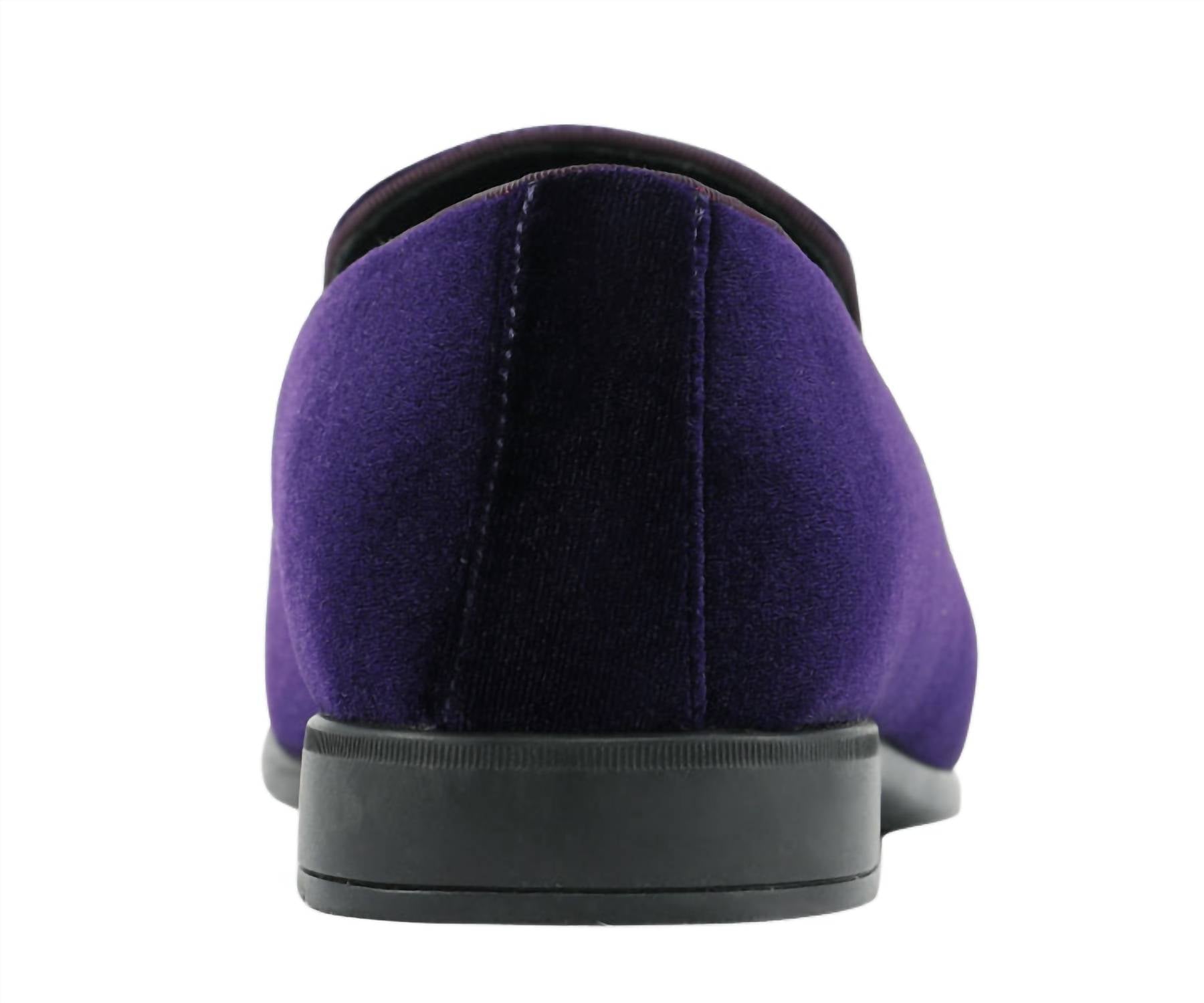 Amali Men's Brad Velvet Loafer in purple - men's loafer - alternate view
