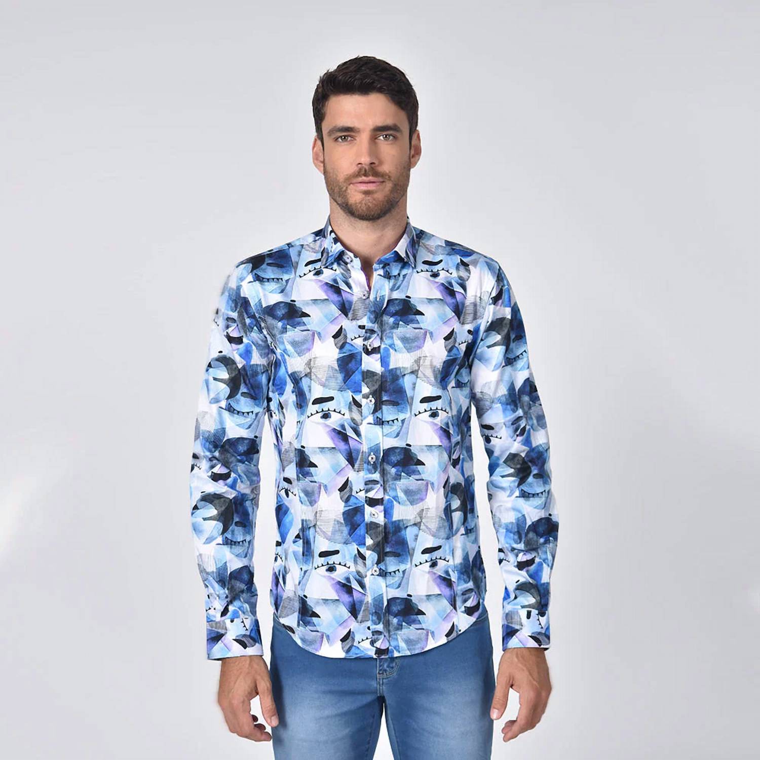 Eight X - Abstract Eyes Button Down Shirt