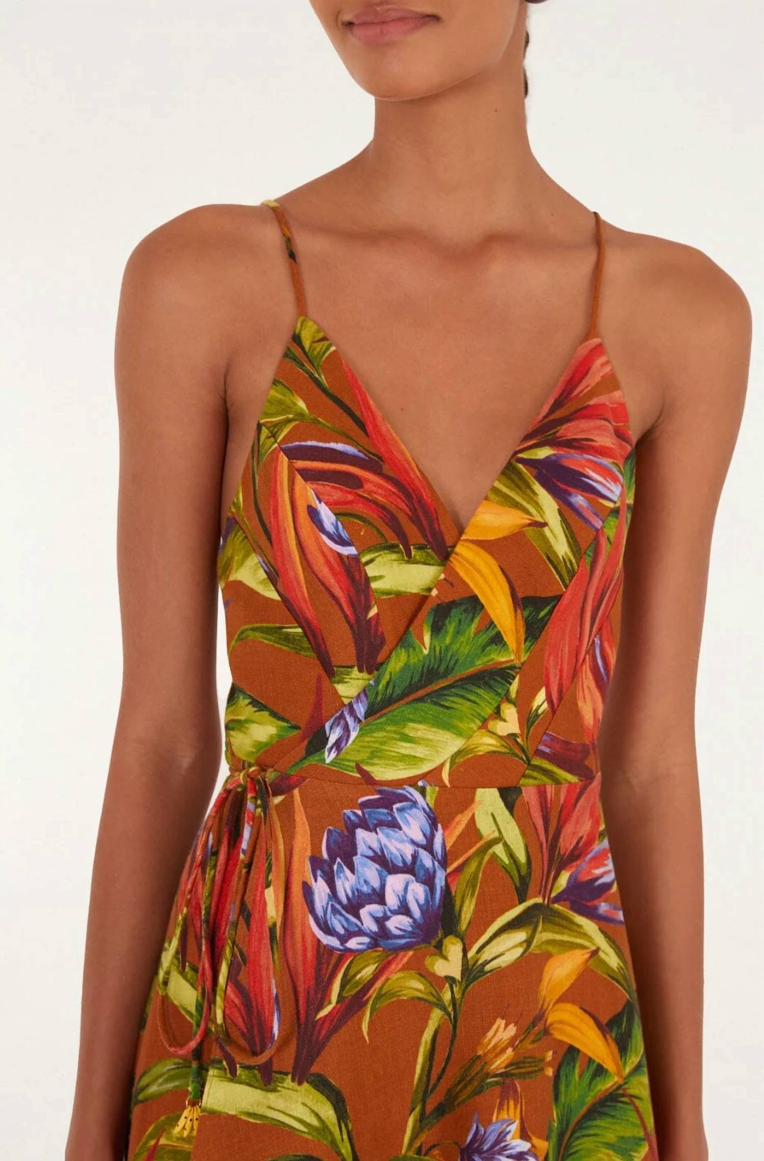 Farm Rio - Florart Midi Wrap Dress