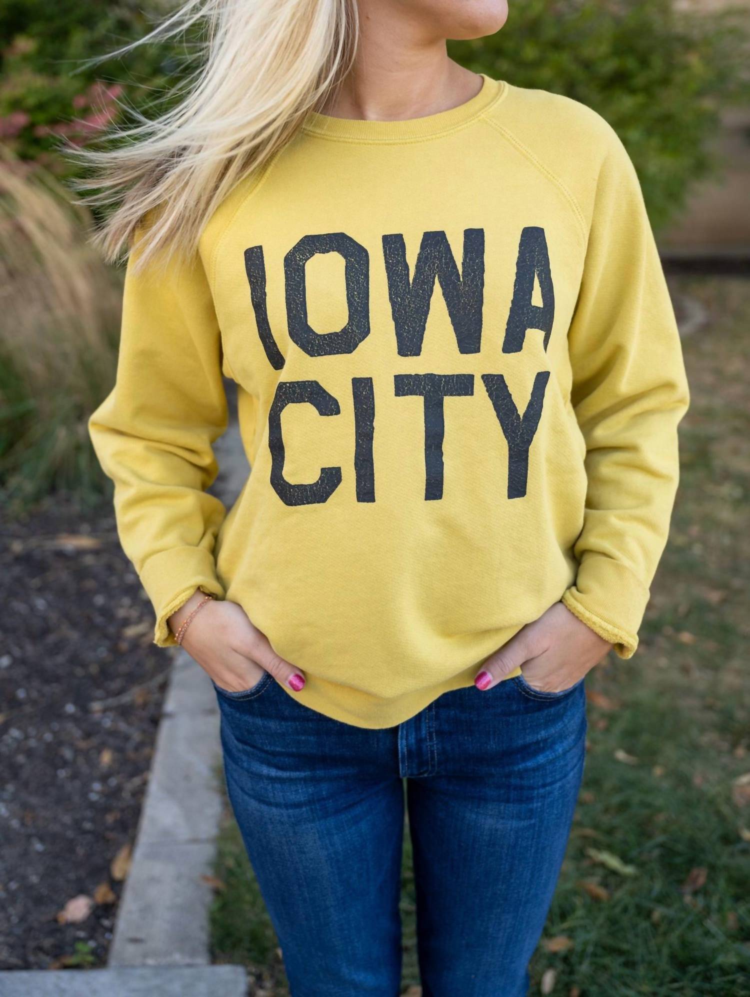 The Original Retro Brand - Vintage Iowa City Full Length Sweatshirt