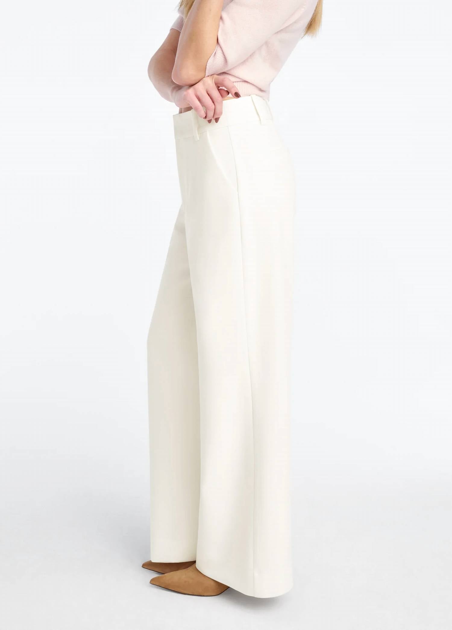 Favorite Daughter The Jones Pants Petite in pearl - women's pants - detail view