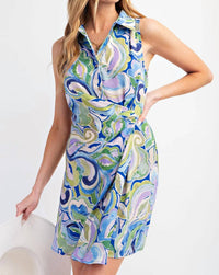Easel - Marbled & Pretty Dress