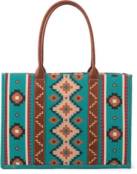 Wrangler - Women's Pattern Dual Sided Print Canvas Tote Bag