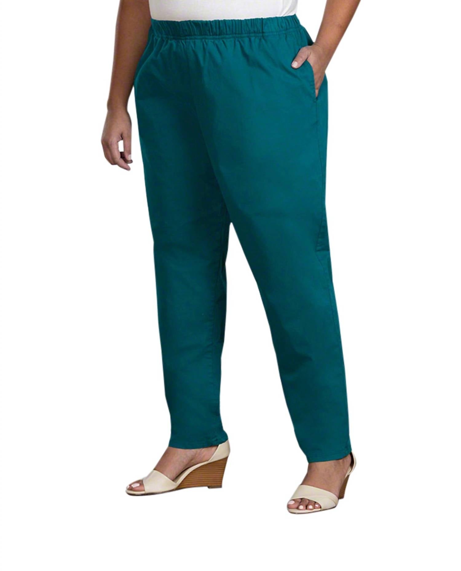 On The Plus Side - Tailored Stretch Twill Pants - Plus
