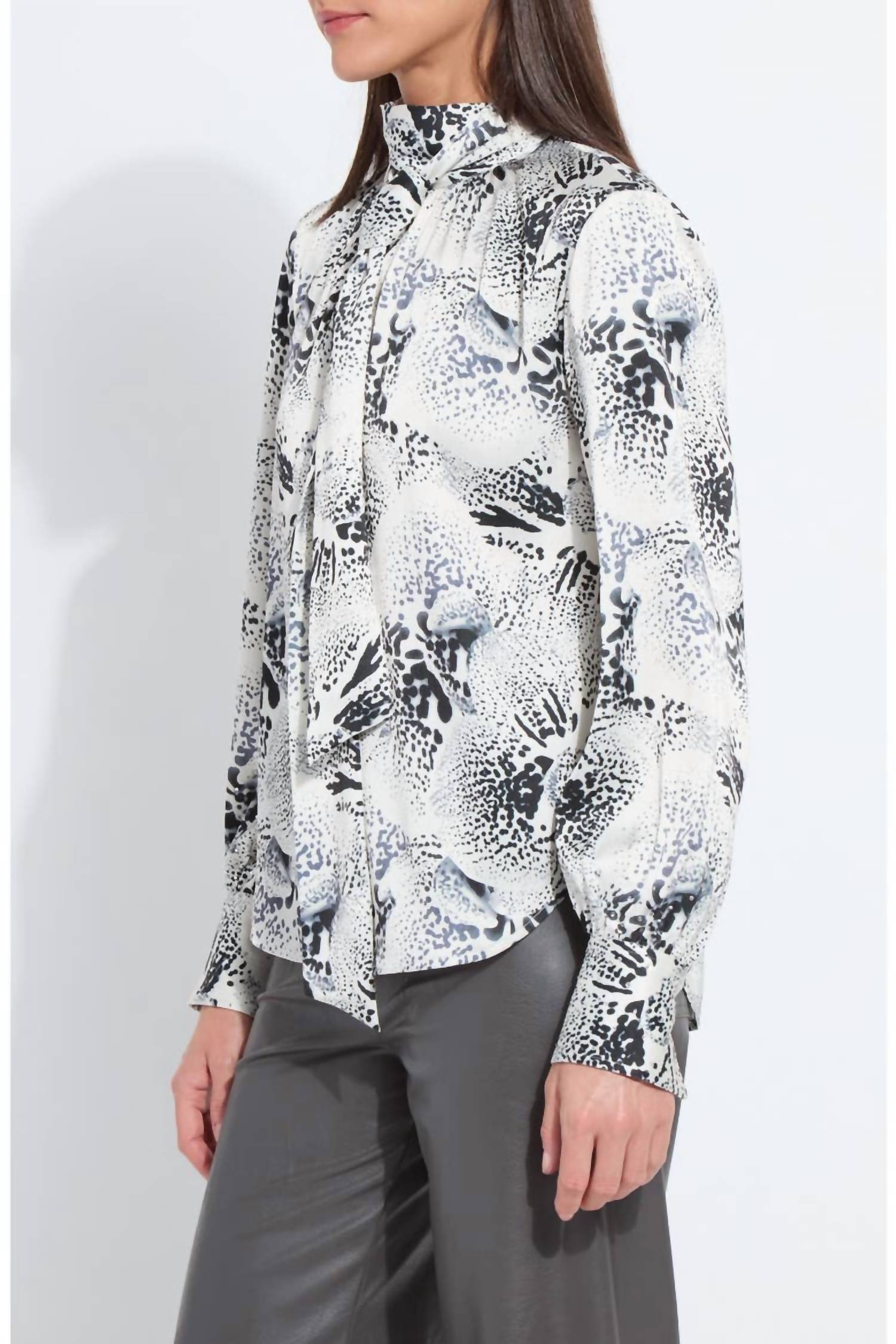 Lysse - Anaya Embellished Scarf Neck Blouse