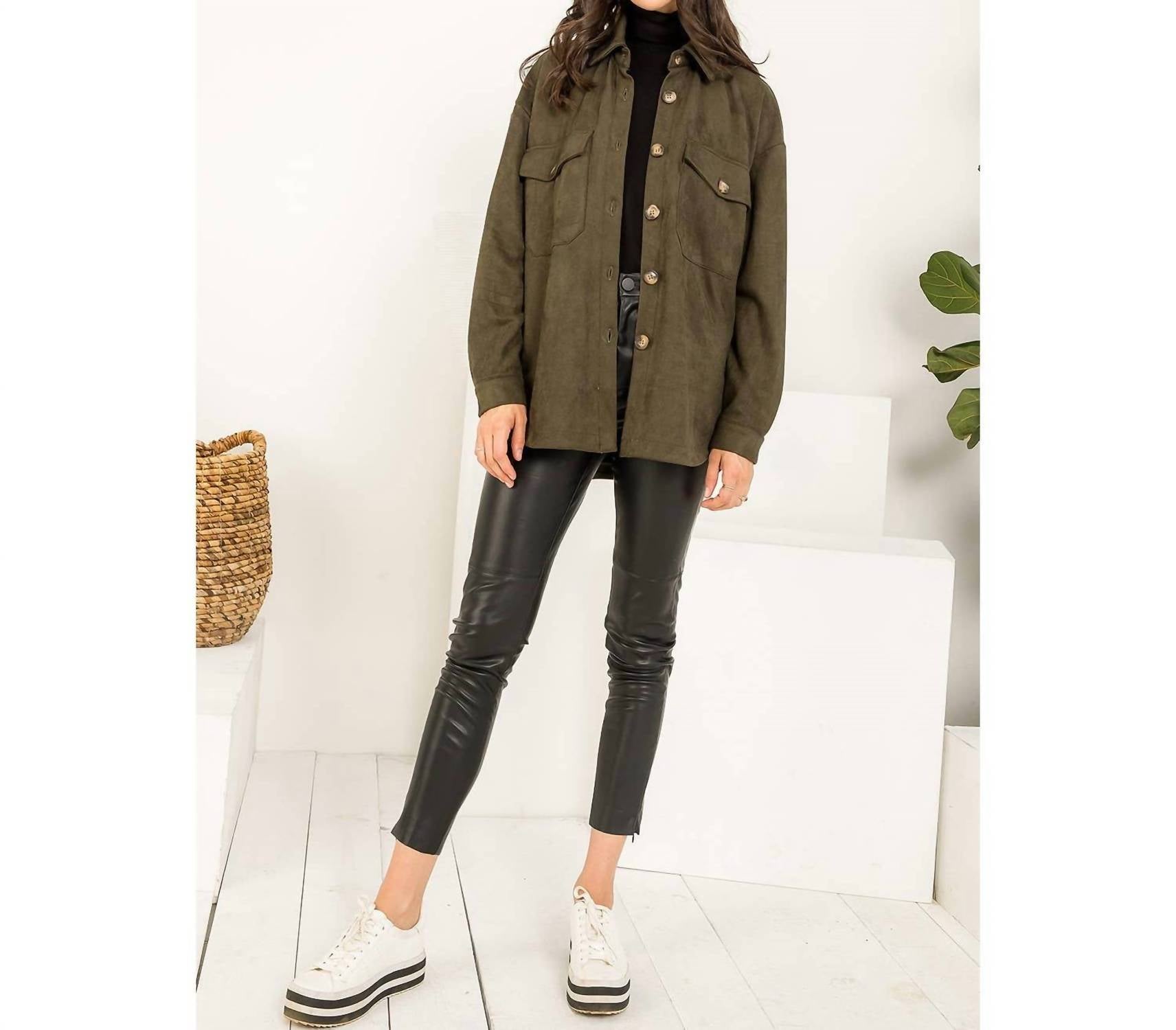 Thml - Suede Button Up Jacket