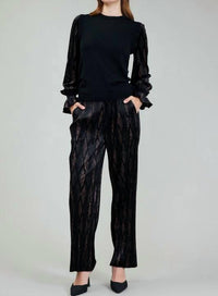 Current Air - Elasticized Waist Long Wide-leg Pants