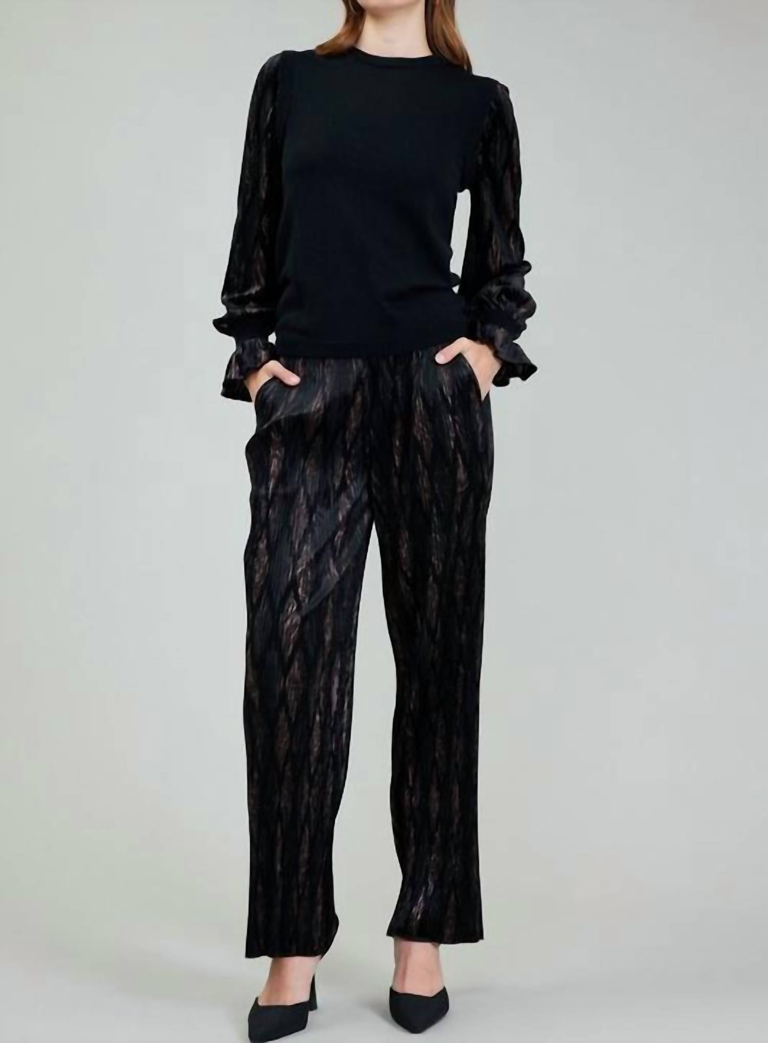 Current Air - Elasticized Waist Long Wide-leg Pants