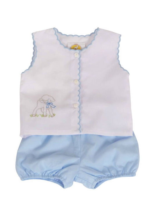 The Yellow Lamb - Boys Diaper Cover Set Shirt