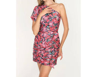 Adelyn Rae - Matty One Shoulder Floral Mini Dress by Adelyn Rae