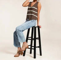 Very G - Women's Faux Suede Chunky Heel Sandal