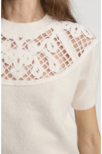 Frame - The Lace Gathered Sweater
