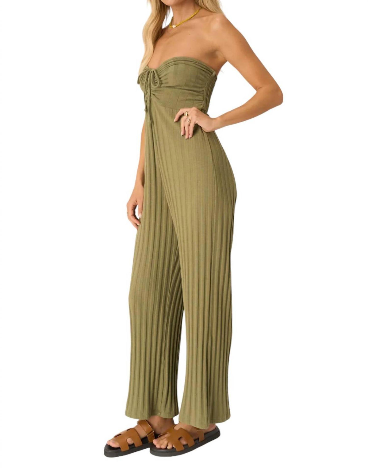 Project Social T - Marseille Strapless Rib Jumpsuit