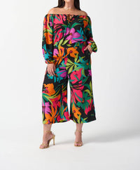 Joseph Ribkoff - Hibiscus Print Wide Leg Culotte