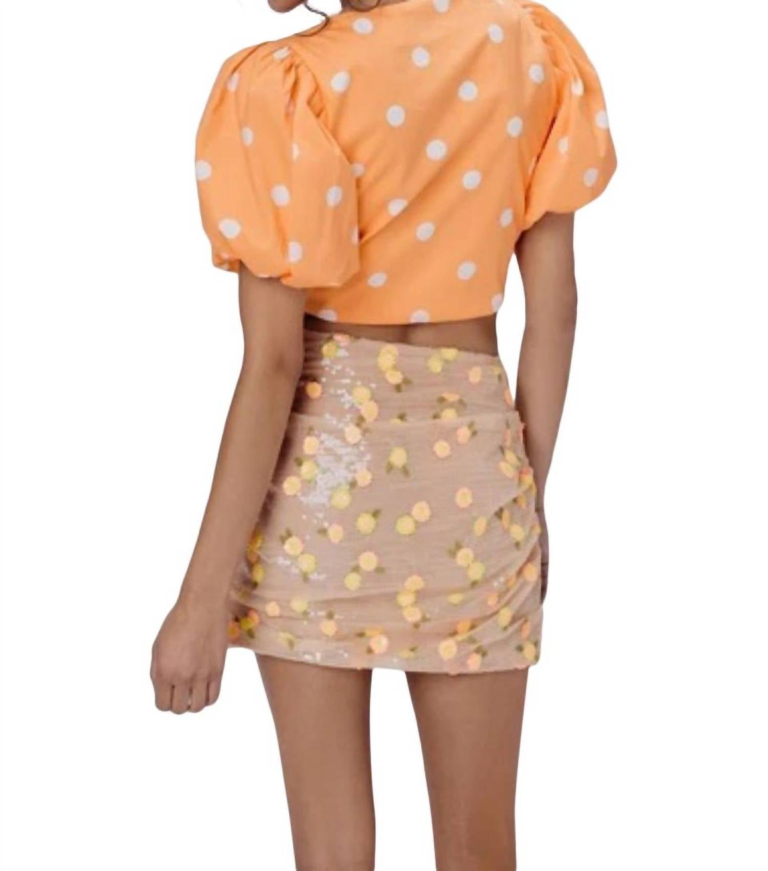 For Love & Lemons - Women's Auburn Dot Crop Top
