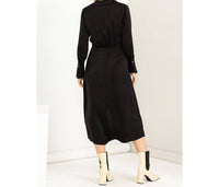 Hyfve - Kind Hearted Satin Wrap Effect Midi Dress